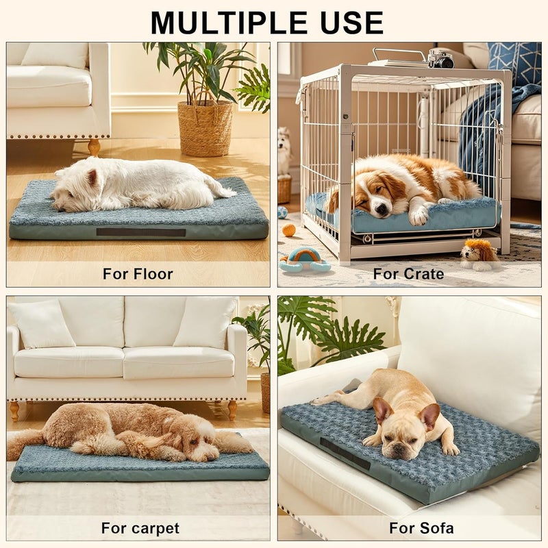 KimPets Orthopedic Dog Beds for Crate with Removable Washable Cover Egg-Crate Foam Pet Pad Mat with Anti-Slip Bottom,Waterproof Dog Beds Small Sized，20x16 Inch - Image 5